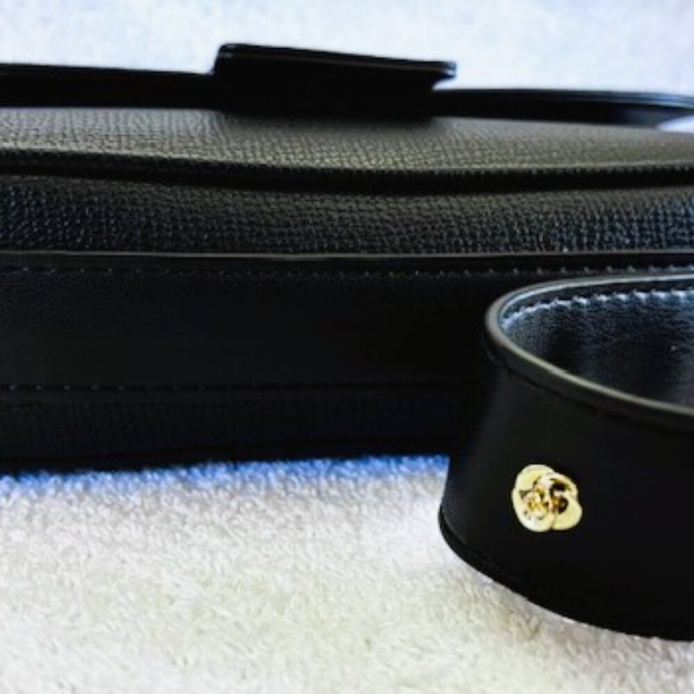 Ted Baker London Rory crossbody in black leather with gold hardware NWT - Picture 6 of 8